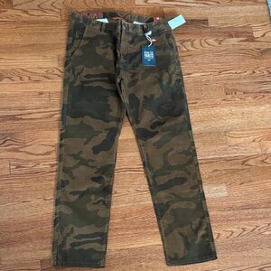 NEW Dockers Alpha Collection Brow/Tan Camoflage Corduroy Khakis Jeans  36x32 NWT